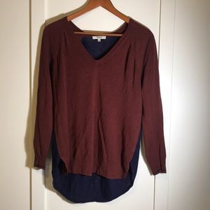 MADEWELL rust and navy oversized sweater